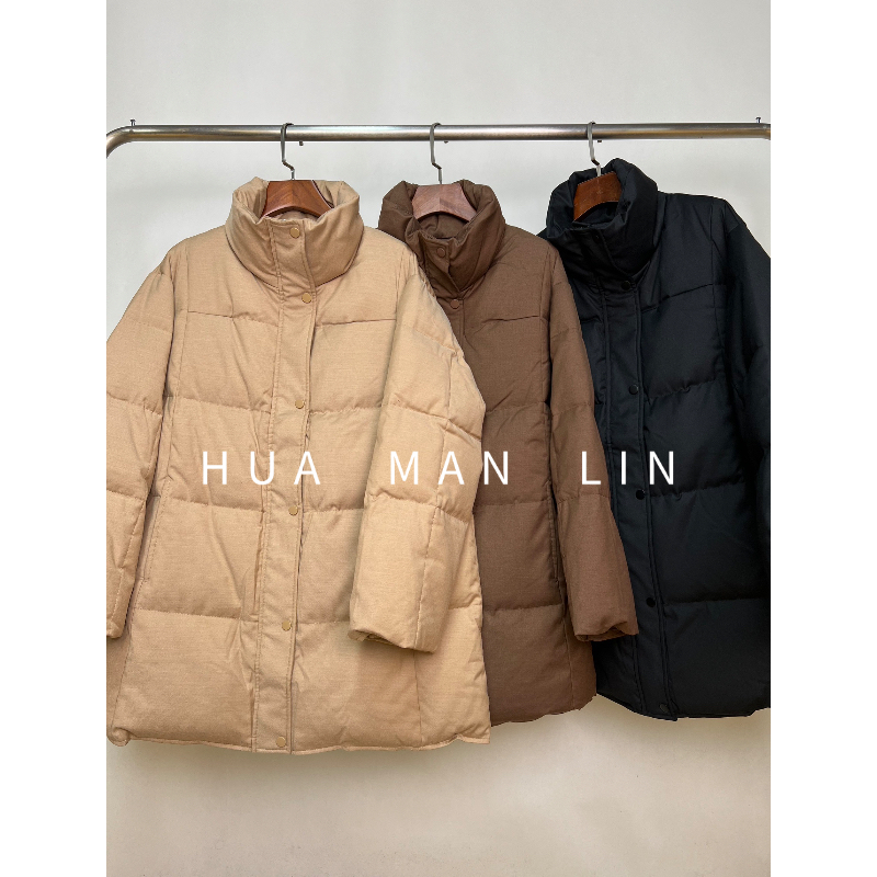 【花满林】三色立领填充物白鹅绒羽绒服25310