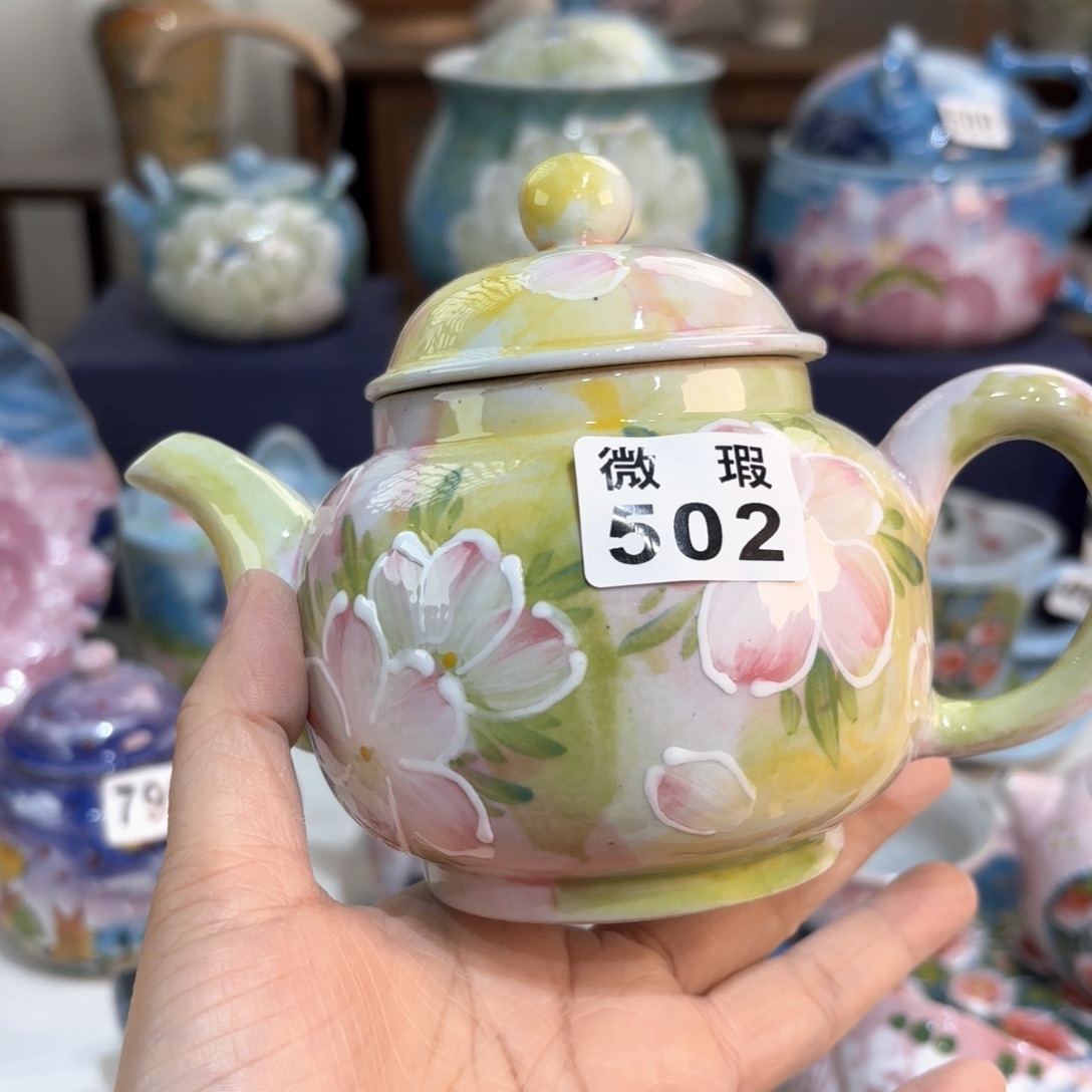 景德镇手绘高温釉下彩陶瓷茶具