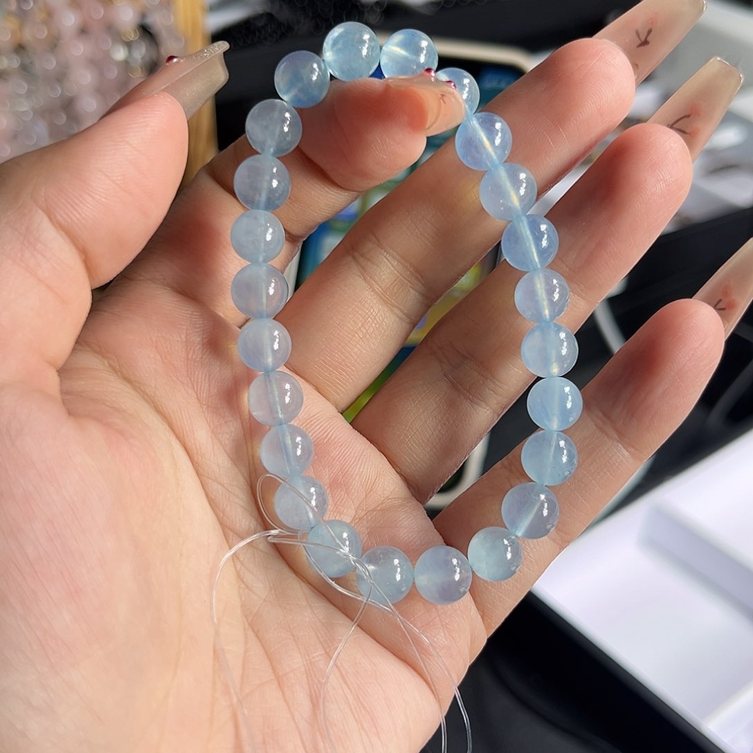 海蓝宝石手串未镶嵌1**8