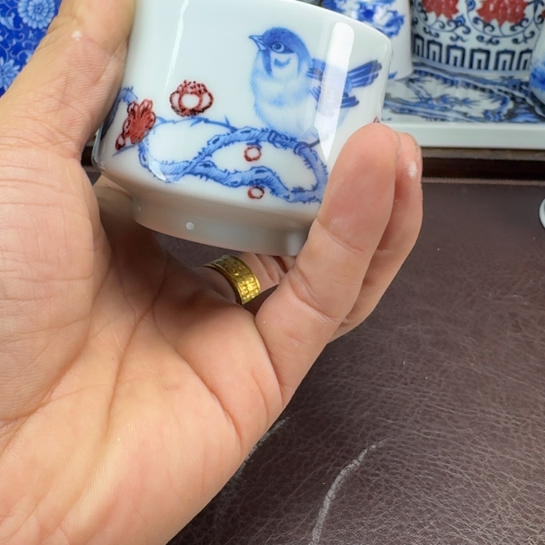 顺***大瓷片当代景德镇陶瓷手绘茶具