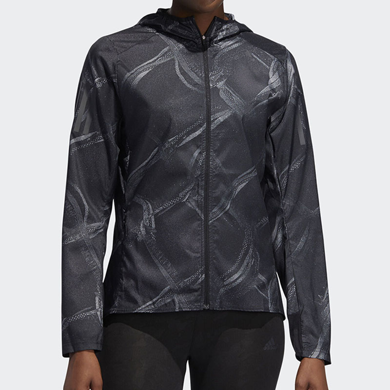 专柜正品Adidas/阿迪达斯春女子休闲运动百搭连帽夹克外套DW5960