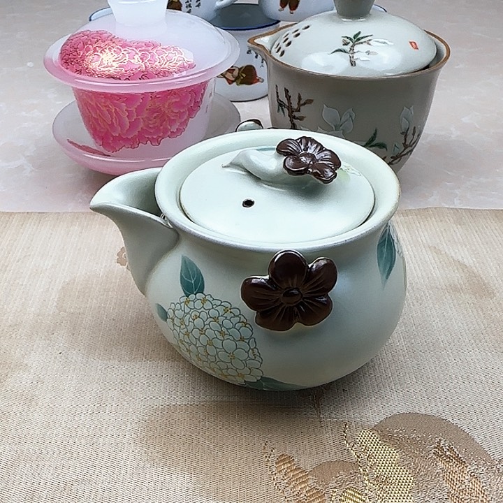 陶栖绣球花宝瓶手抓