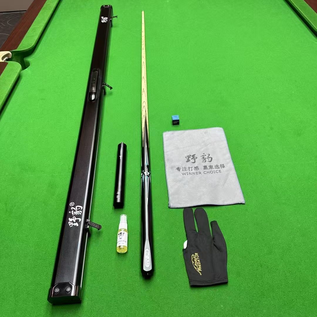 准神4 小头中式黑八斯诺克手工免漆一体台球杆精选白蜡木
