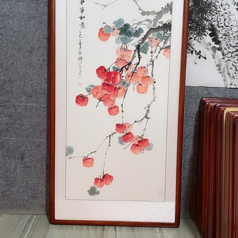 【闪购商品】国画书画作品带框125×65厘米