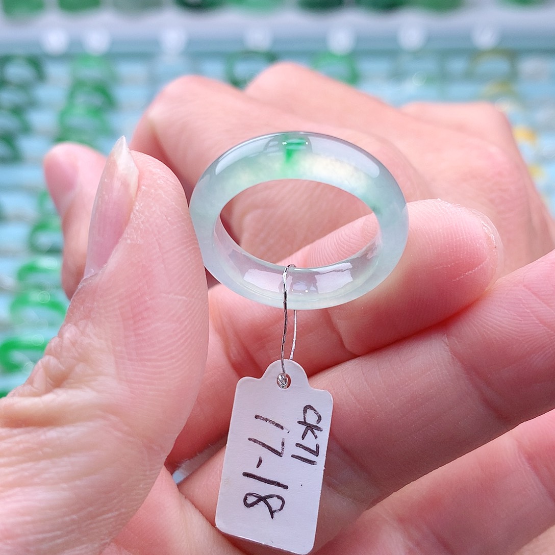 翡翠戒指未镶嵌A货缅甸翡翠