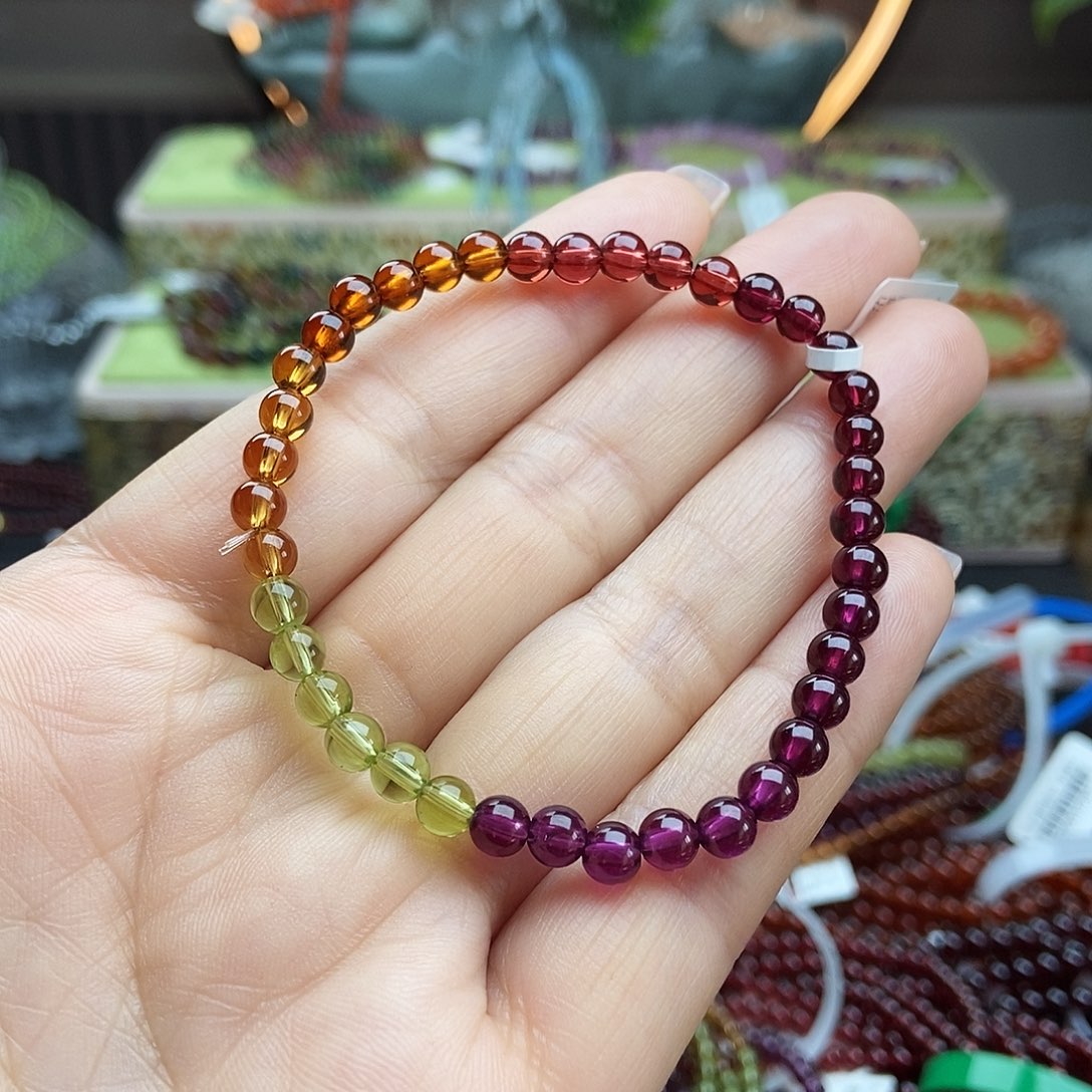 未镶嵌手链石榴石手串4.8