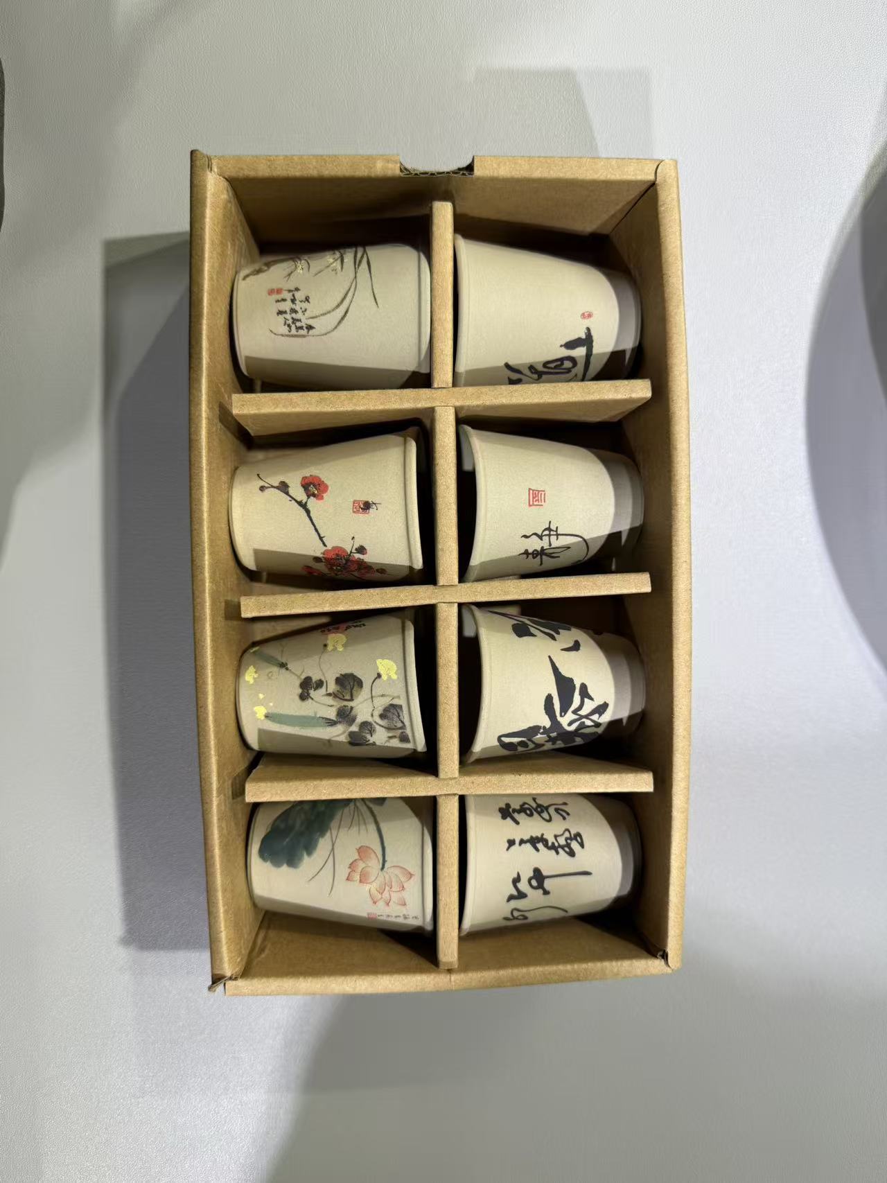 御瓷专项手工陶泥釉上彩八杯茶具