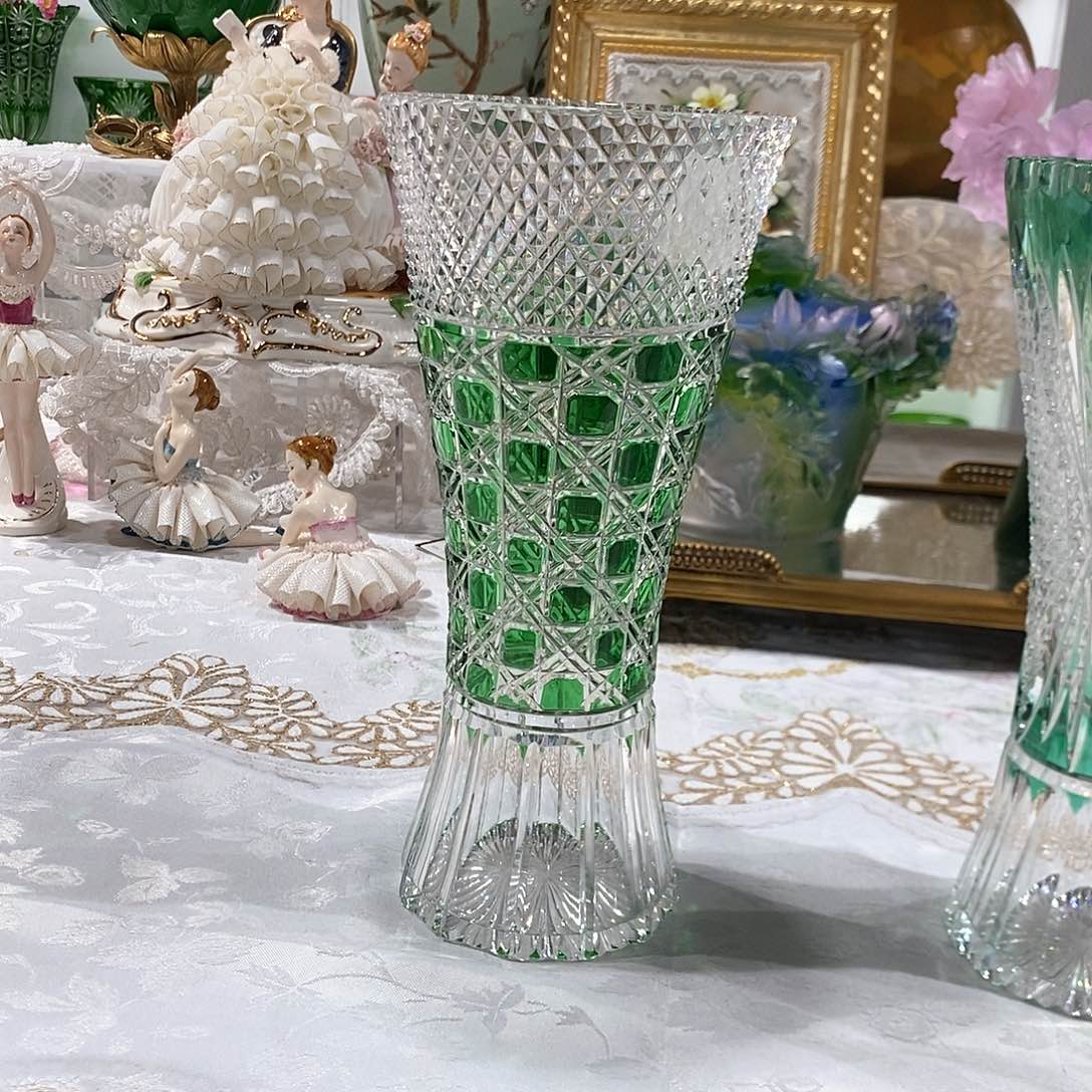 摆件福利进口水晶小蛮腰龙眼花瓶