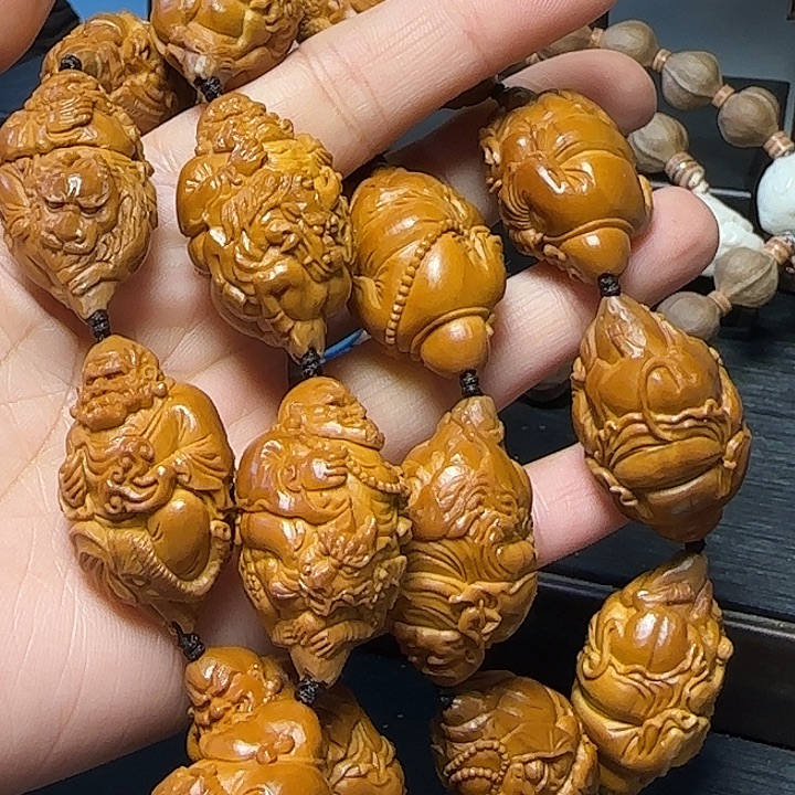 黑***迹手串/手链橄榄核橄榄核手串反油