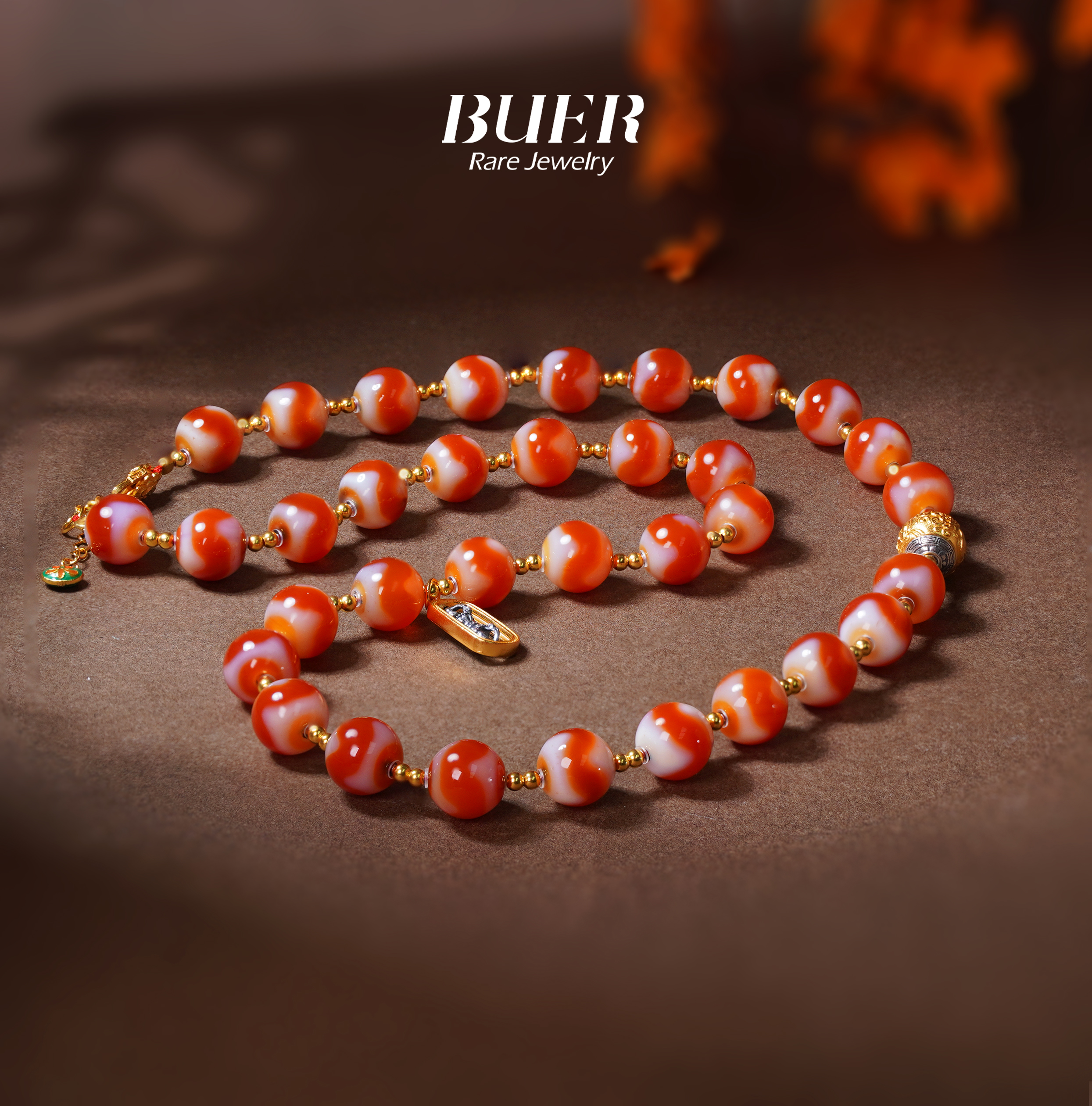 【不二】红肉虎牙珠珠DIY项链(多样性发)