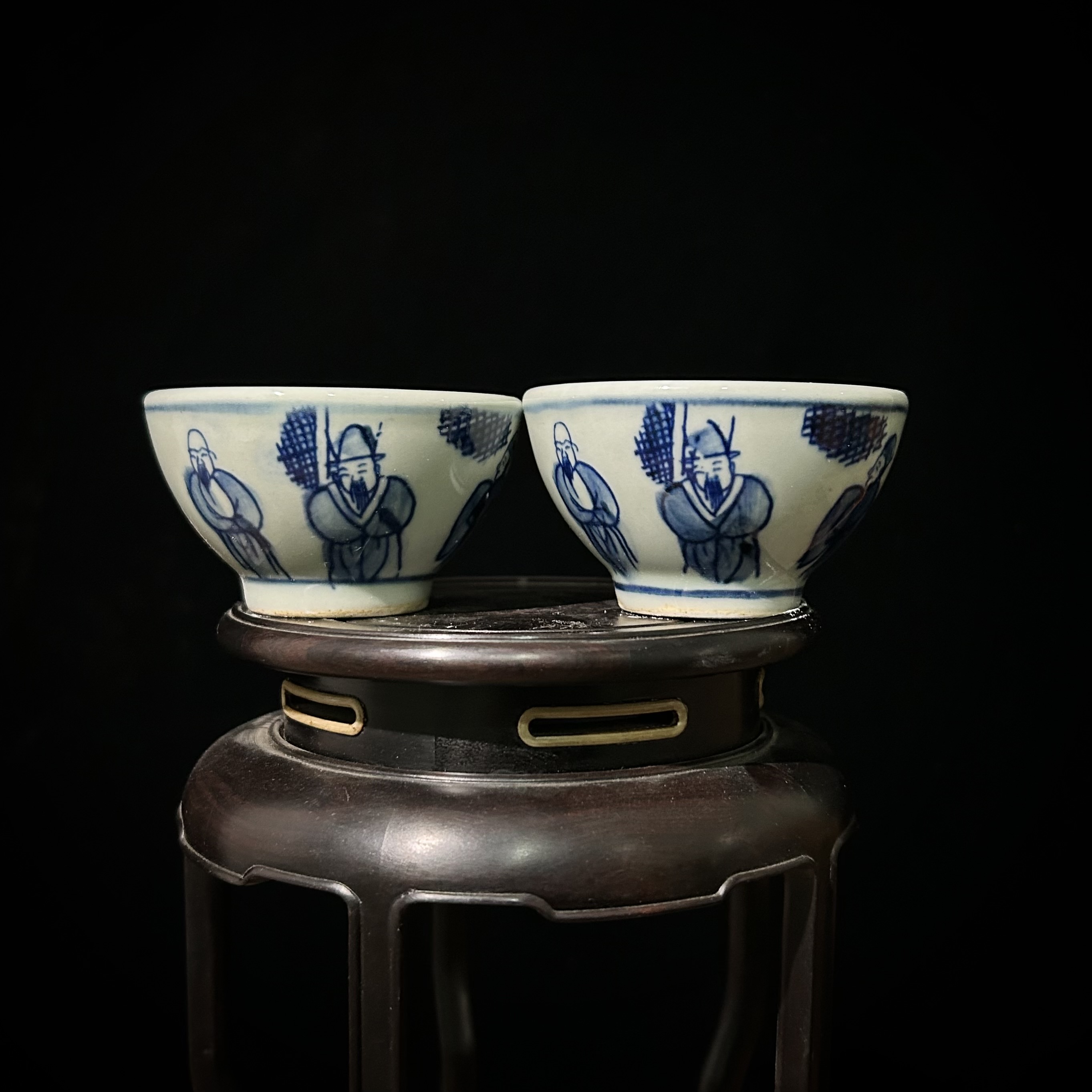 景德镇瓷 福禄寿主人杯（一对）