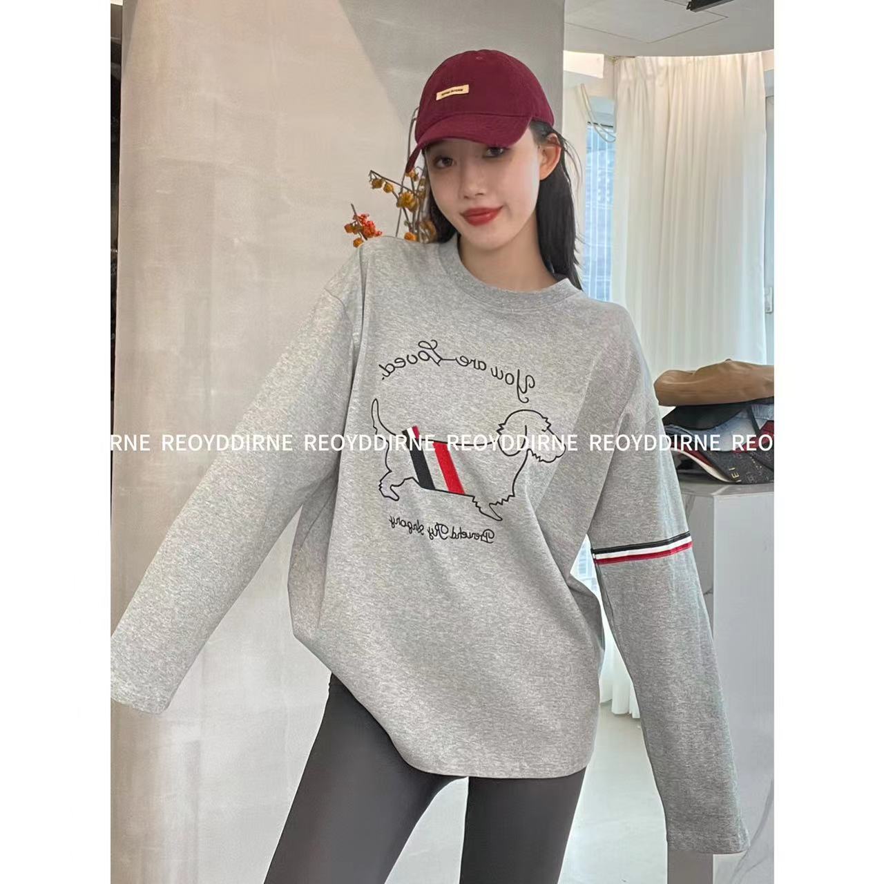 兔兔TUTU-【Reoyddirne】秋季设计感小众显瘦圆领T恤113981