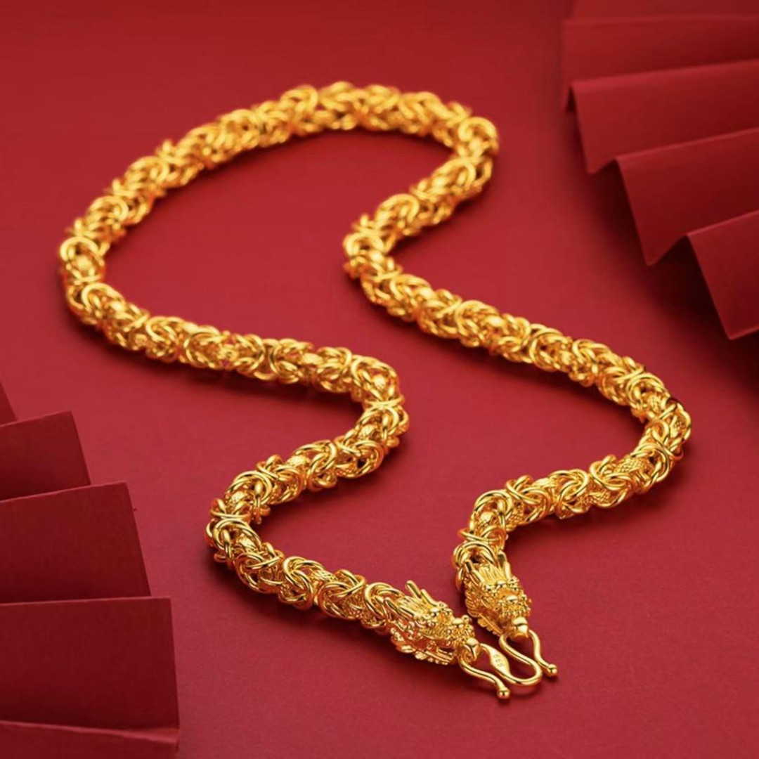 合金项链 孟加拉赤金【龙骨项链】时尚经典 潮流潮男大气 霸气男款