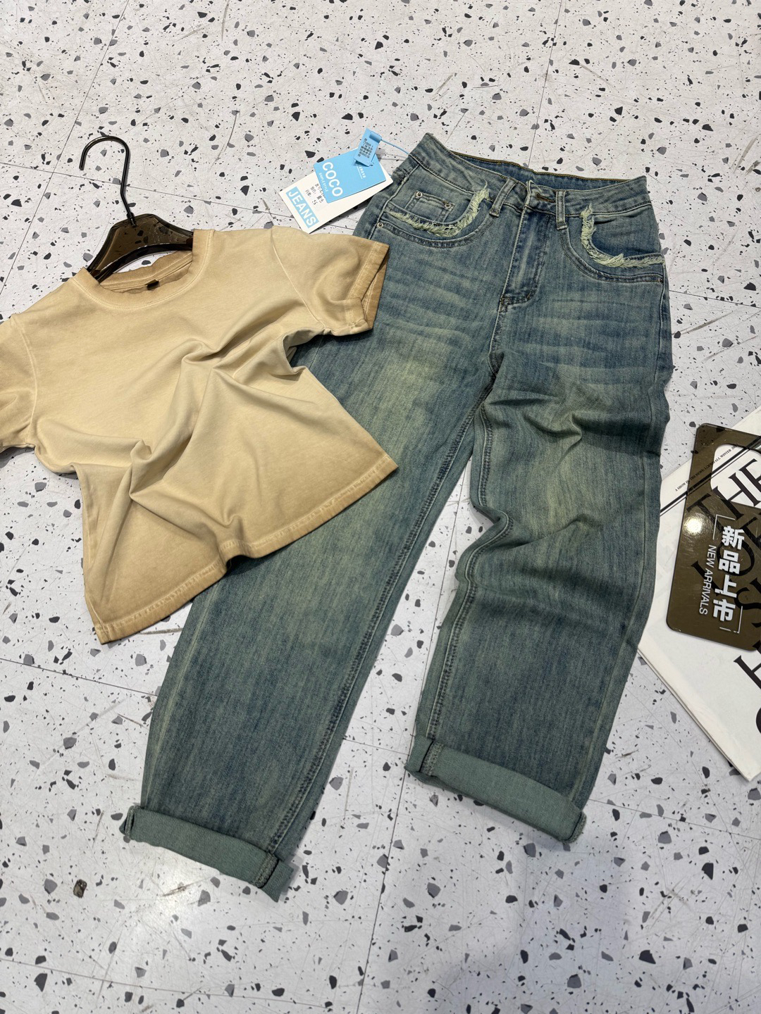 《GZZY》10062～春夏薄款休闲慵懒显瘦烟管牛仔裤