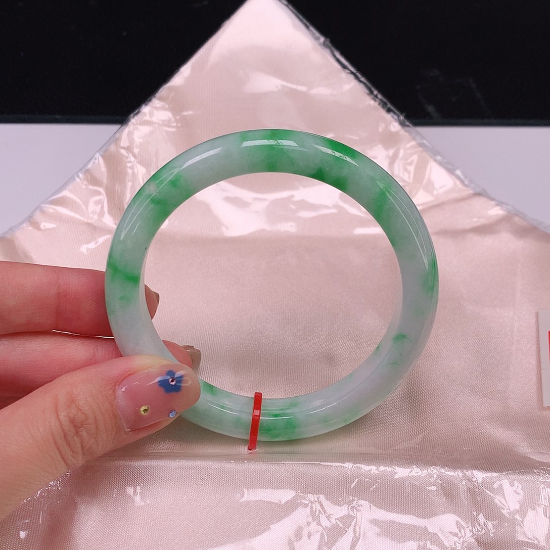 翡翠手镯未镶嵌豆**妈天然翡翠A货019