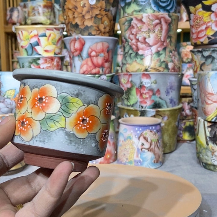 红陶景德镇艺术手绘作品