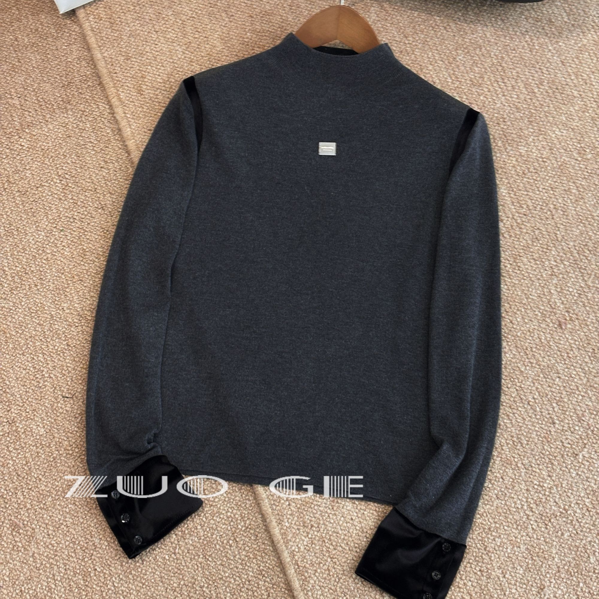 简约纯色百搭套头针织衫