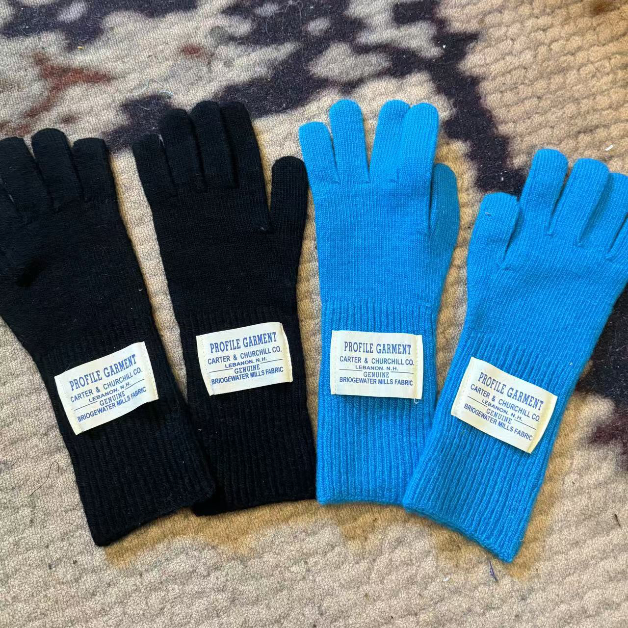 可触屏羊毛针织手套