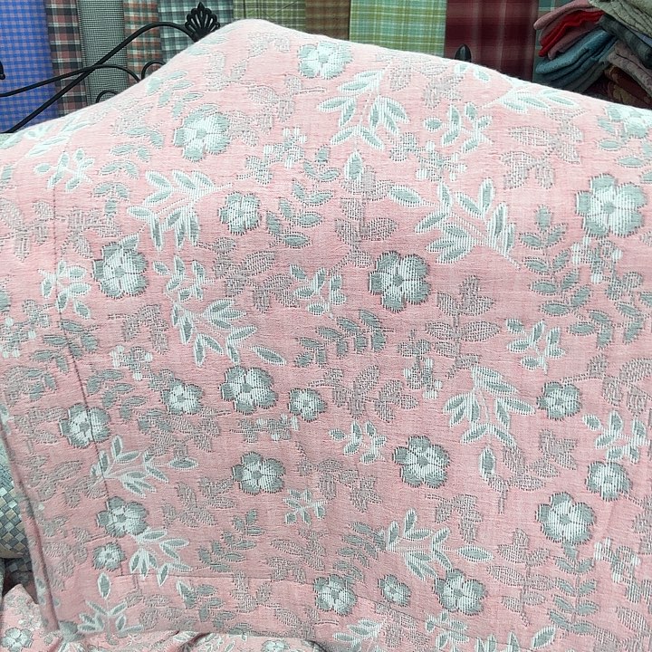 棉多层沙粉花枕套