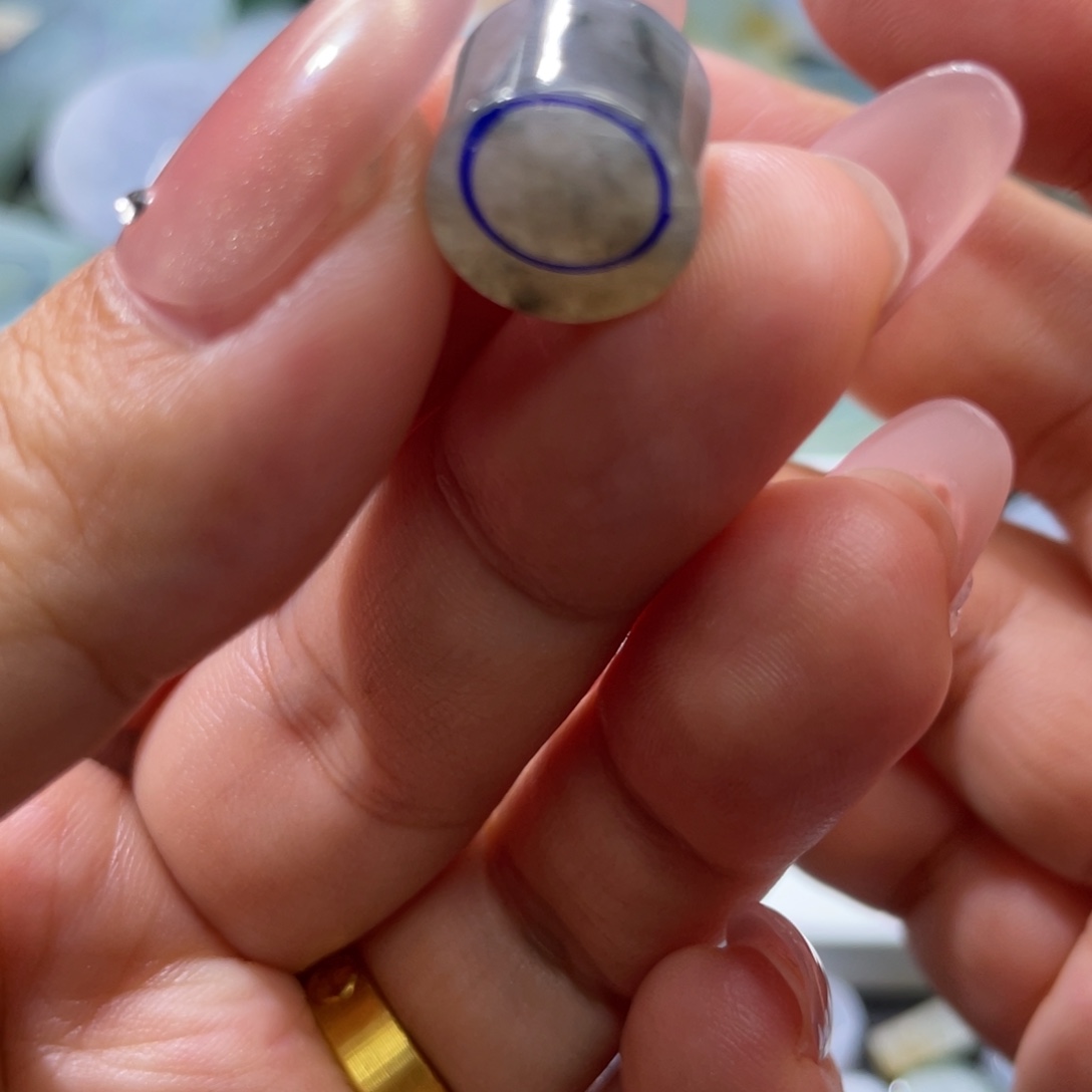 定制翡翠未镶嵌天然翡翠冰咖乌鸡