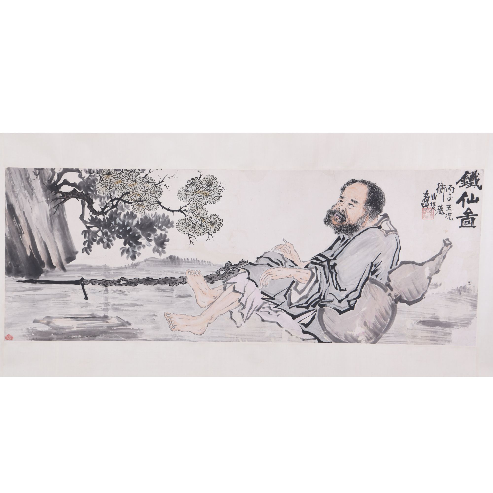 LOT.025彭衡麓【铁仙图】纸本设色镜片B0502-206文物店旧藏预展