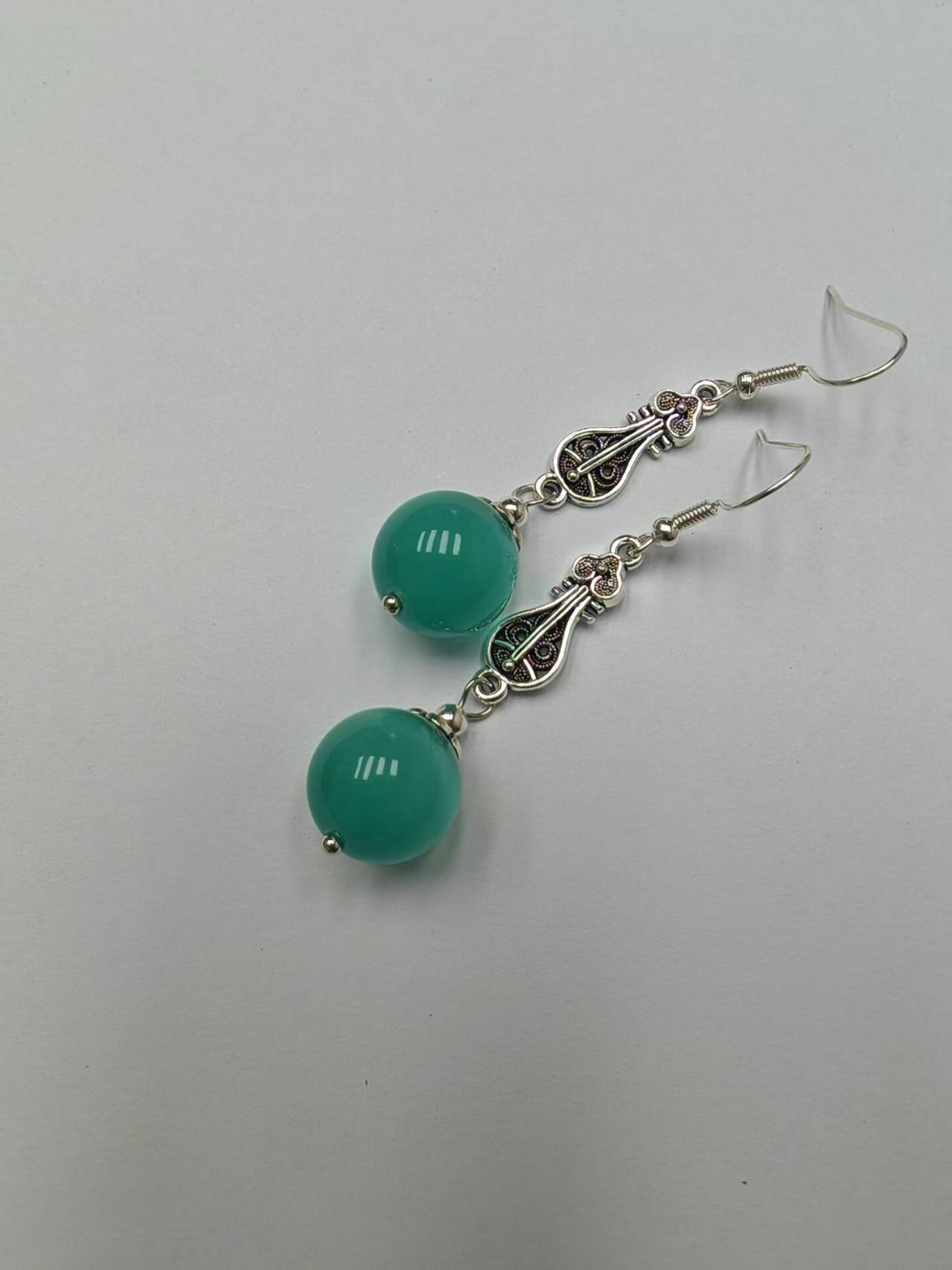 【私人订制】蓝色妖姬猫眼石耳坠