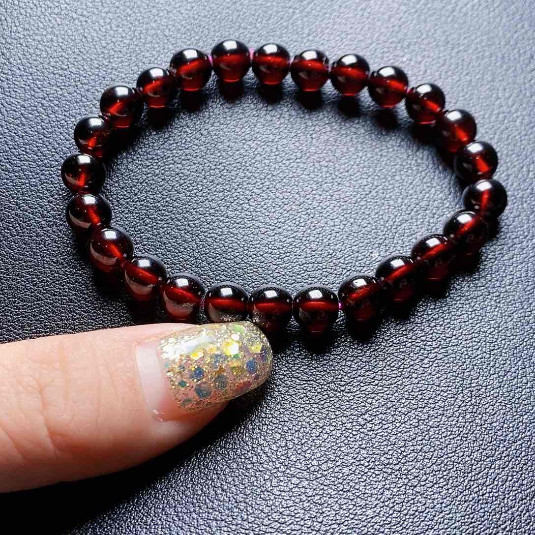 石榴石手链未镶嵌华**?7.0单圈