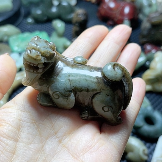 白玉菩提吊坠摆件