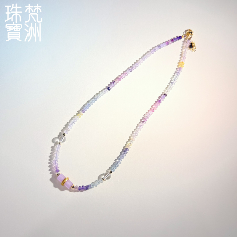 【梵洲】手工定制   萤石项链 FZD4139-K 多样性发一