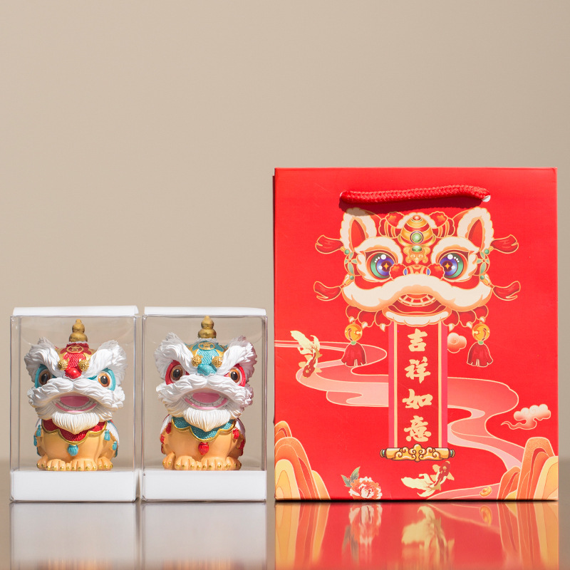 国潮醒狮文创创意礼品套装送客户老外公司年会节日伴手礼生日礼物