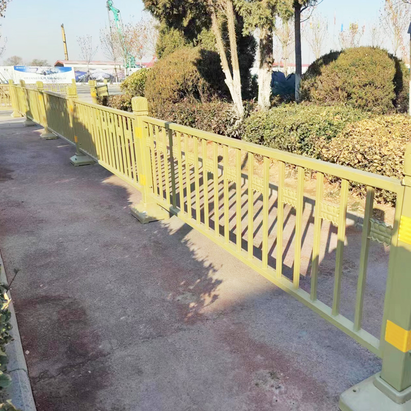 黄金莲花护栏长安街市政道路隔离栏马路中央交通金色文化防撞栏杆
