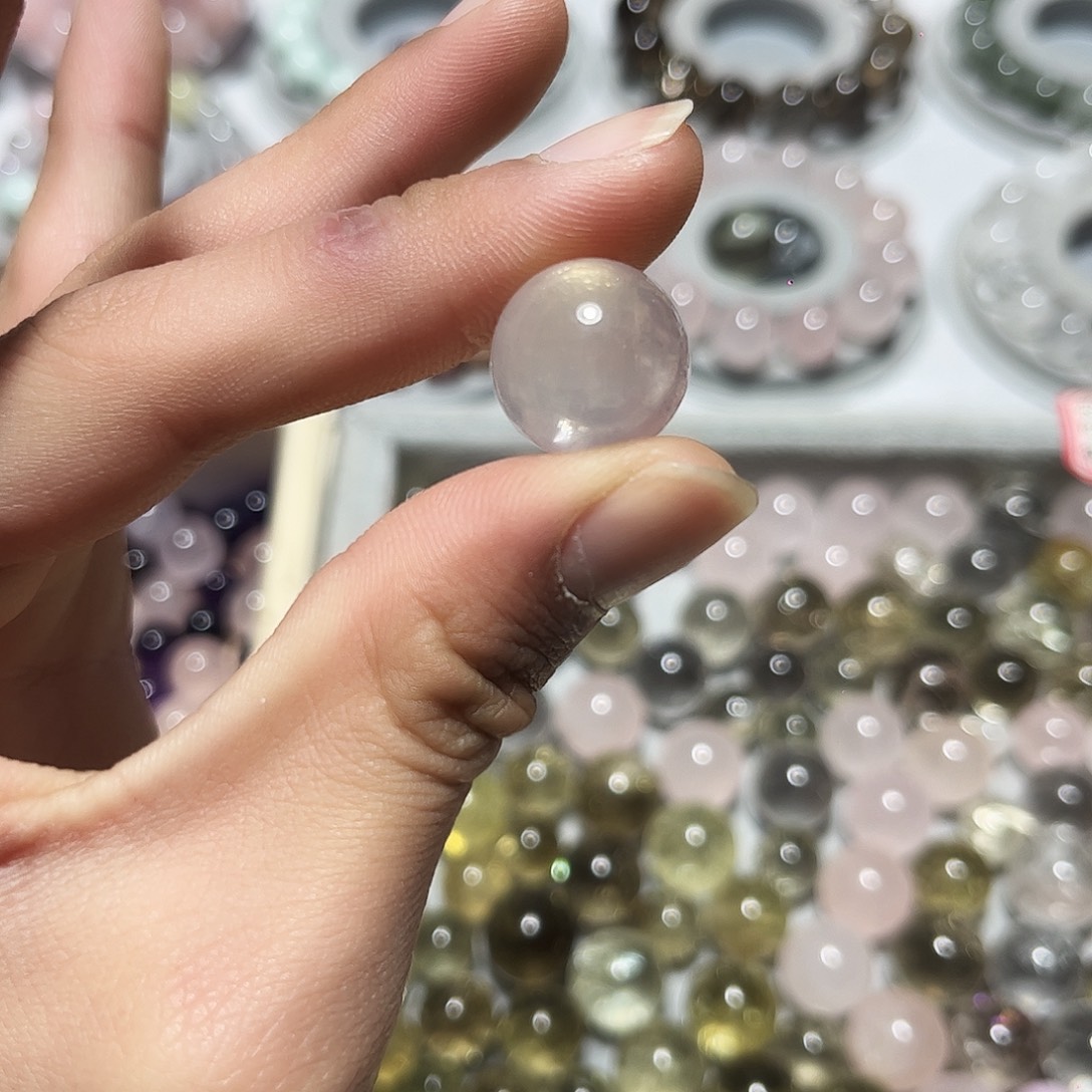 银S925镶嵌紫晶珠宝半成品莫桑比克粉水16➕微瑕