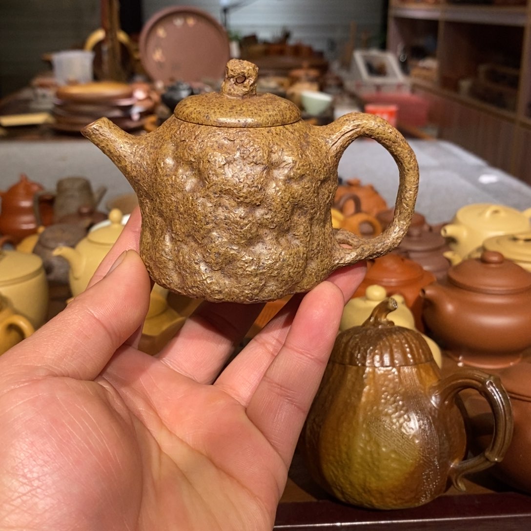 紫砂茶壶段泥柴烧窑变小供春130cc