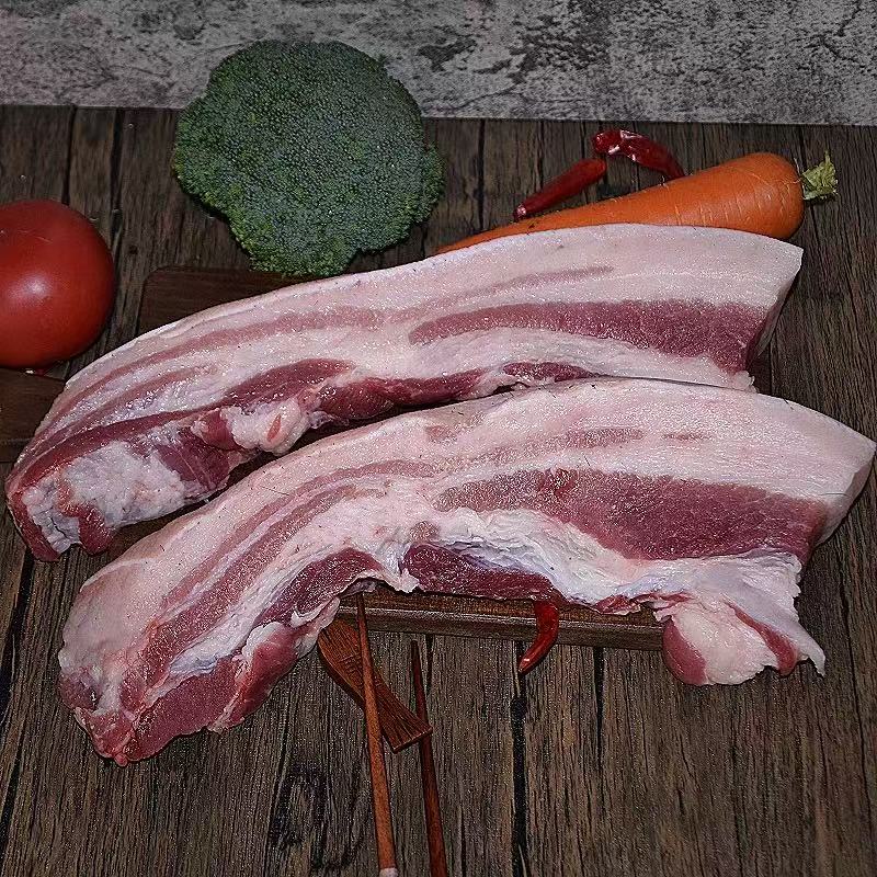 【黑土猪五花现称链接】农家黑土猪五花现场称重顺丰包邮默认烧皮猪肉