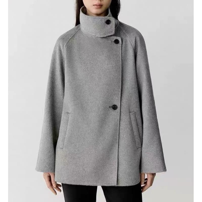 250350 禾家 2025冬季新款双面呢短款大衣