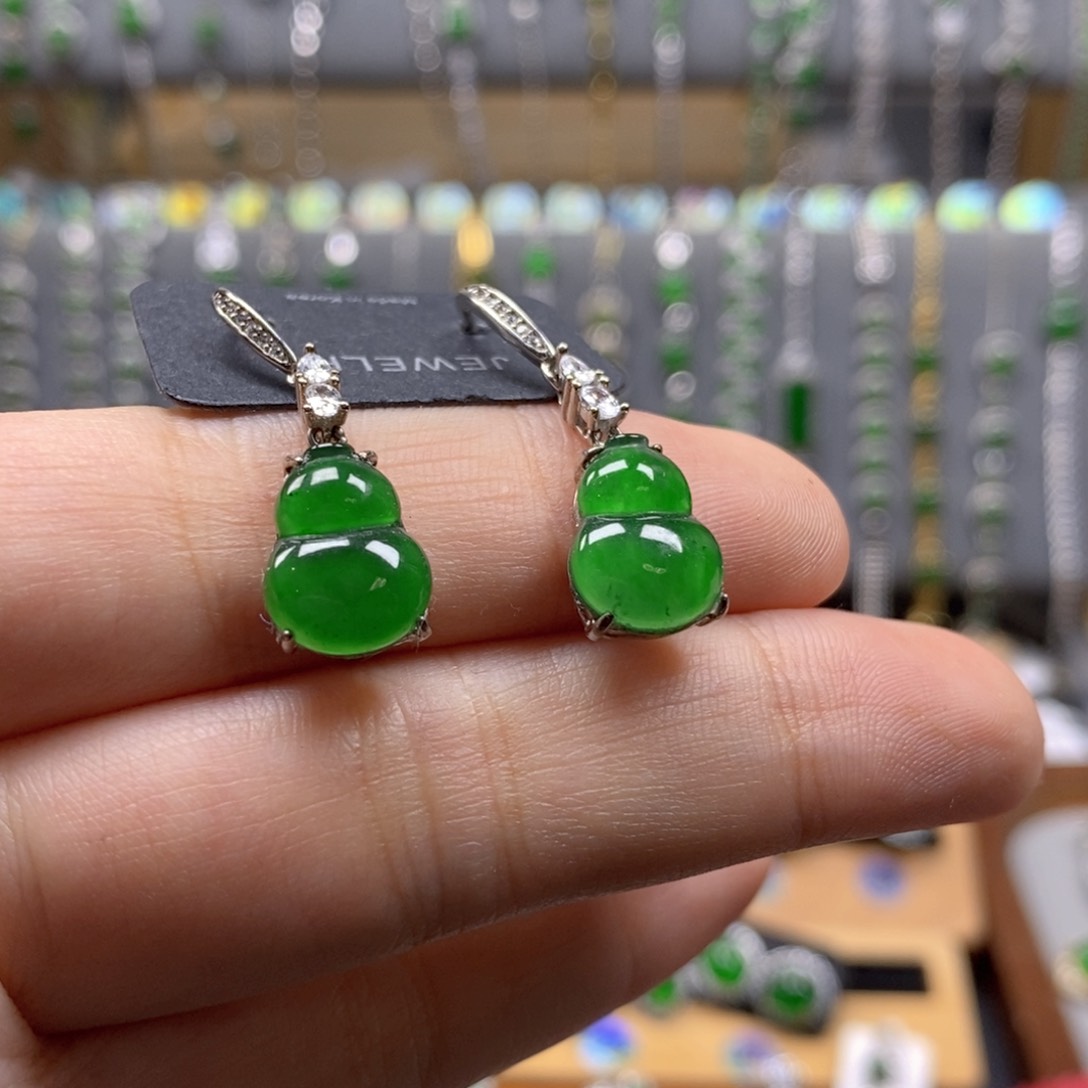 颈饰银S925镶嵌翡翠蓝*爸12mm