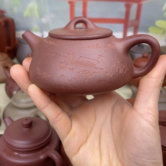 紫砂茶壶风釉150cccc羊角山紫泥