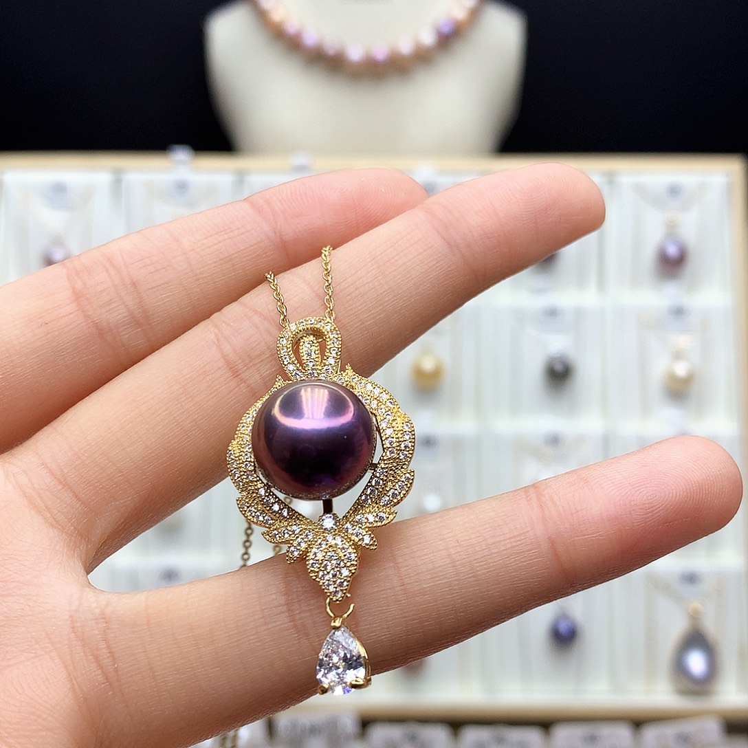 颈饰合金淡水珍珠