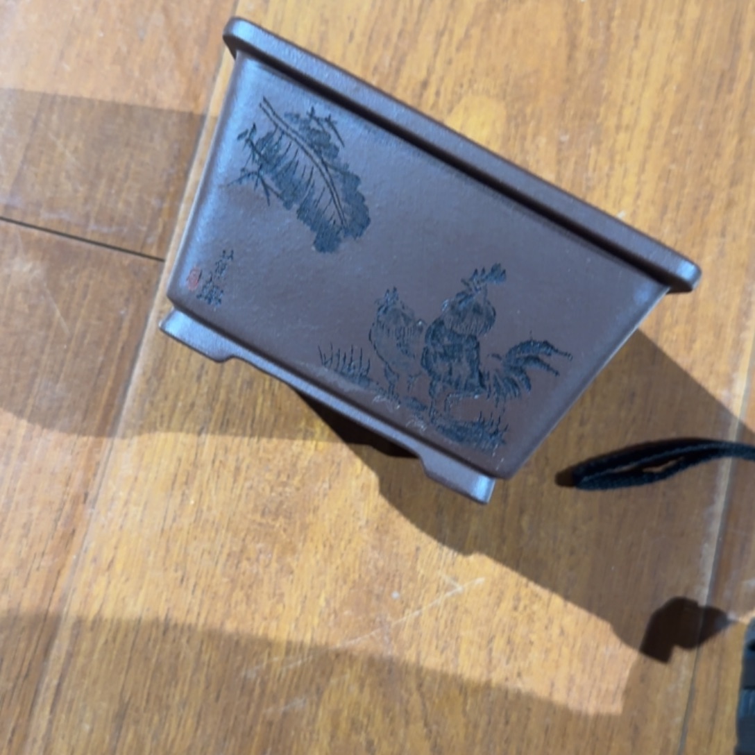 平***花盆紫砂半手工制作微瑕