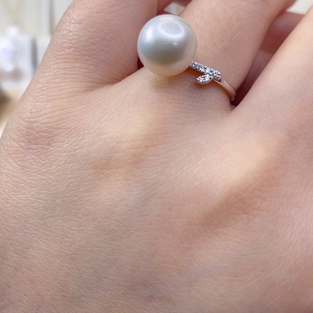 淡水珍珠戒指银S925镶嵌