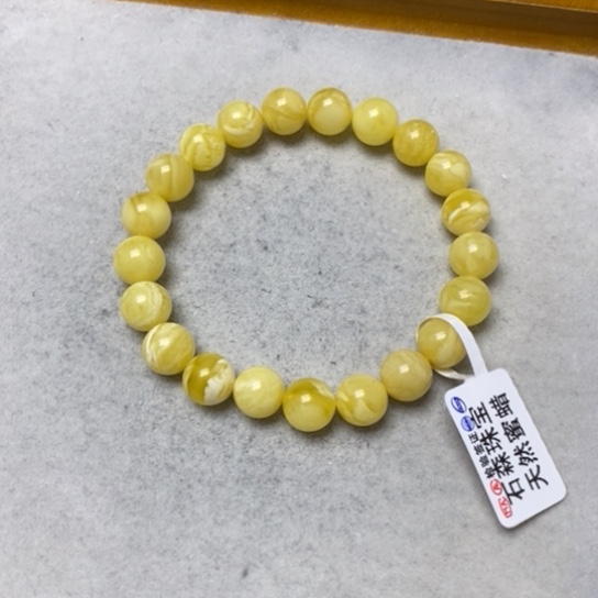 蜜蜡裸石未镶嵌手串