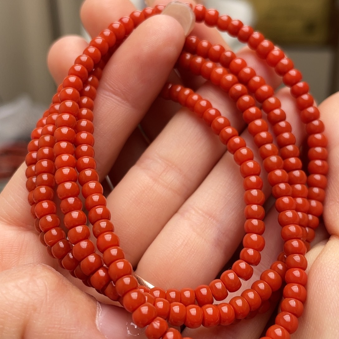 南红玛瑙手链未镶嵌紫*壳