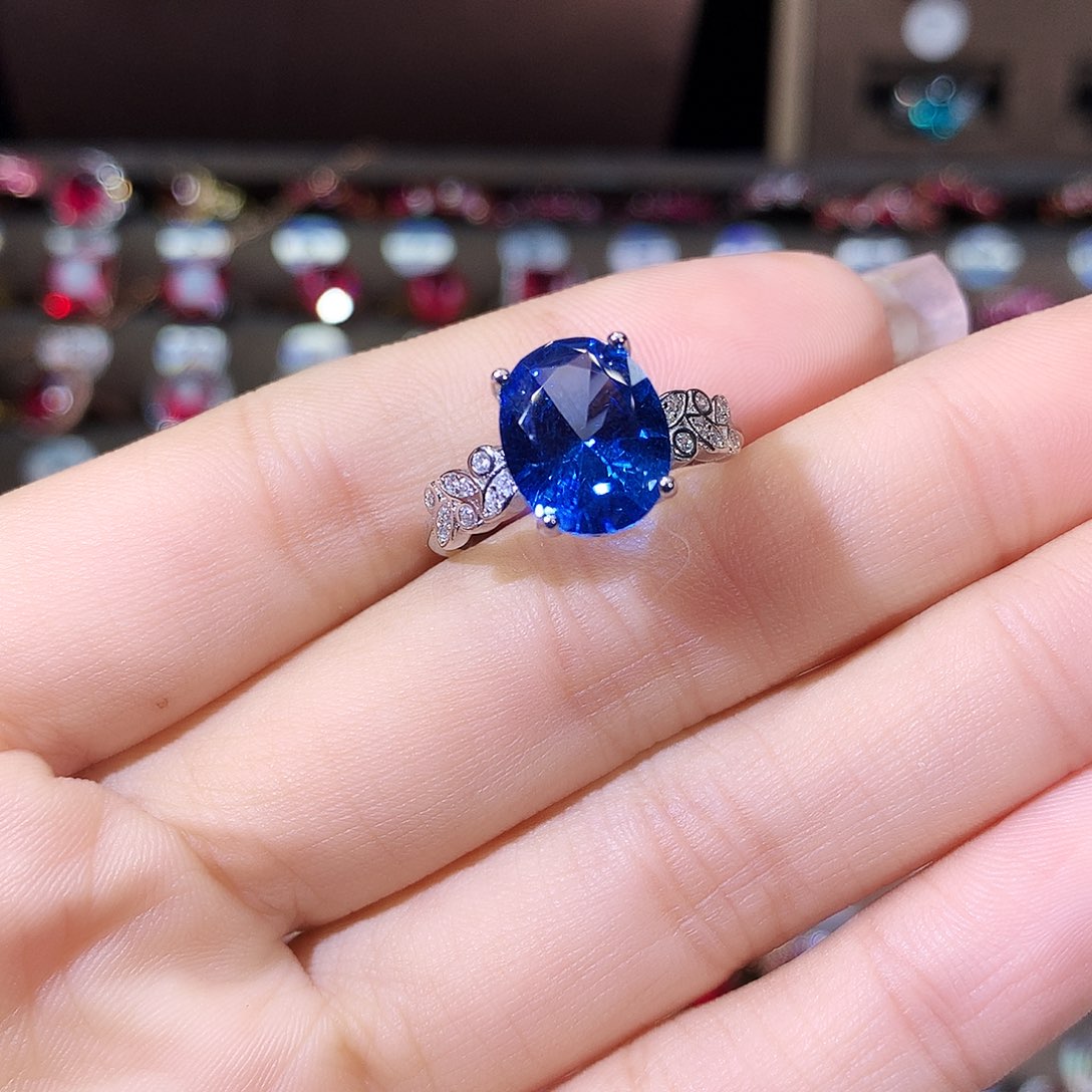 无925银矢车菊戒指