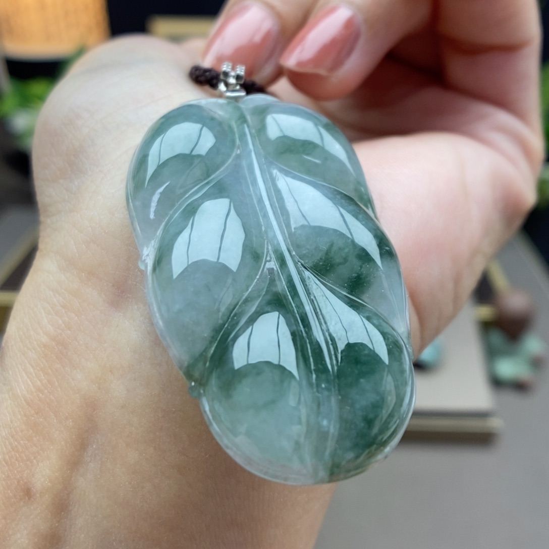 翡翠银S925镶嵌颈饰吊坠42