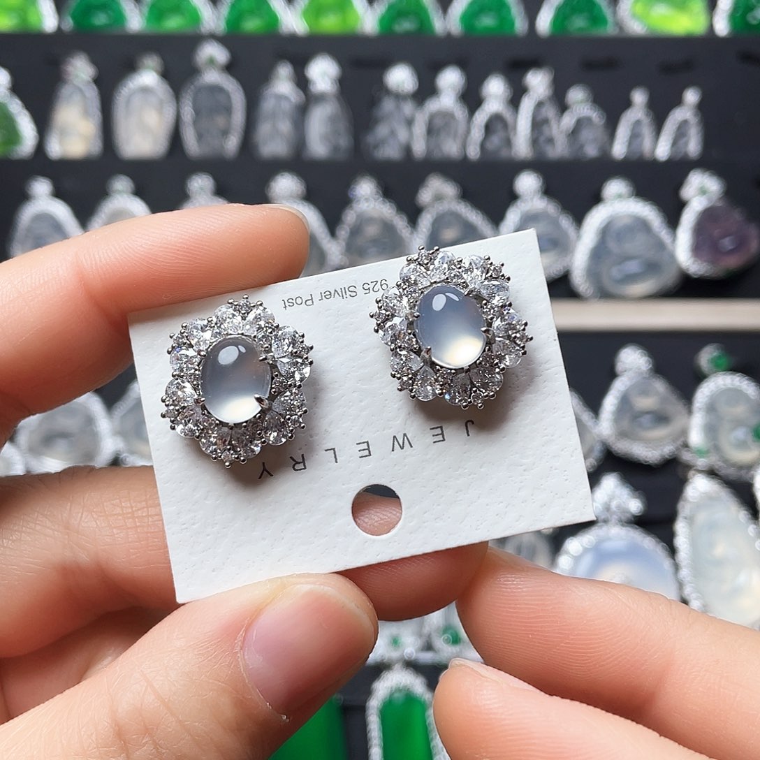 玛瑙/玉髓耳钉合金