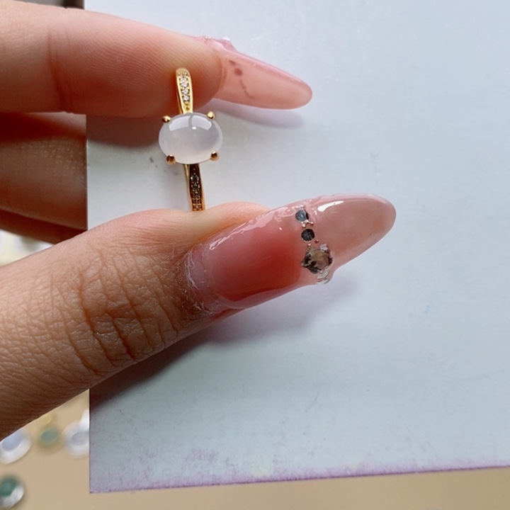 翡翠戒指银S925镶嵌11111