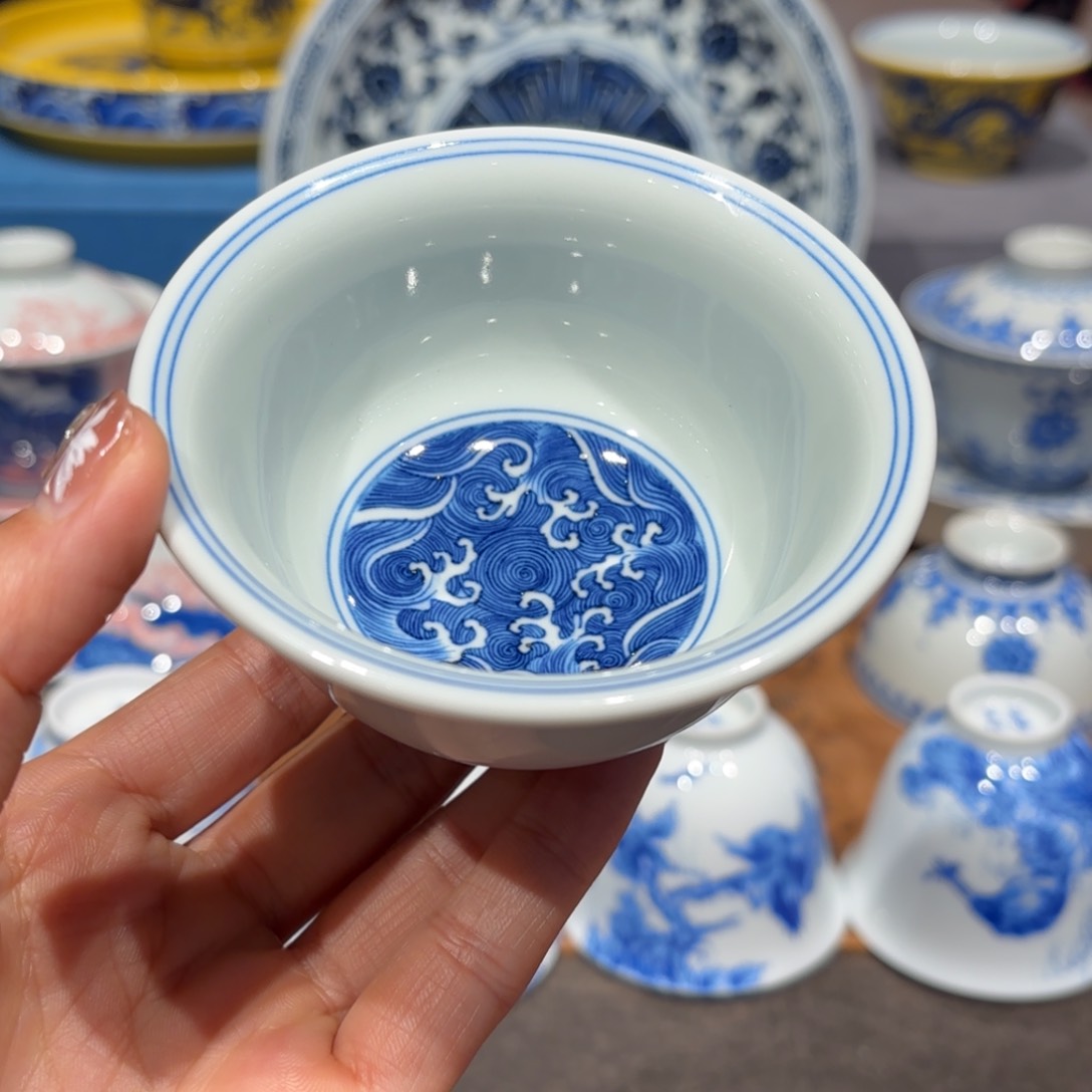 瓷片手工手绘陶瓷茶具