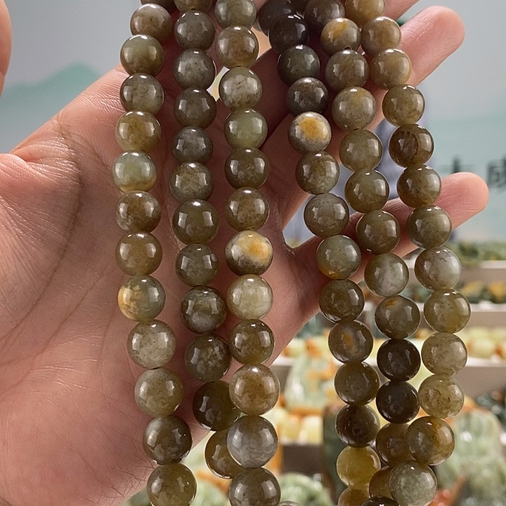 透闪石质玉手链未镶嵌有瑕