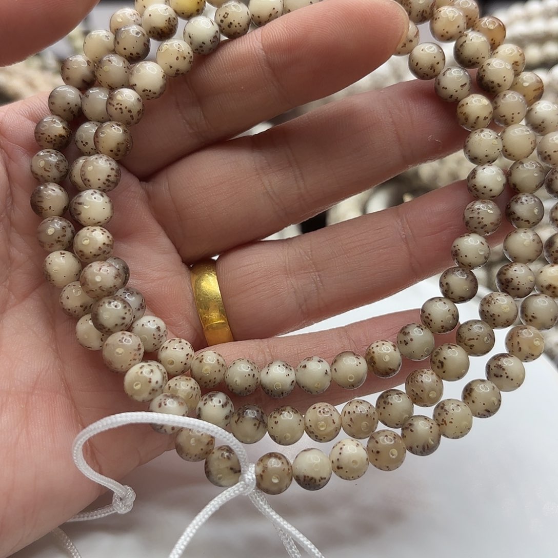 手串星月菩提7龙蛋果冻大留白