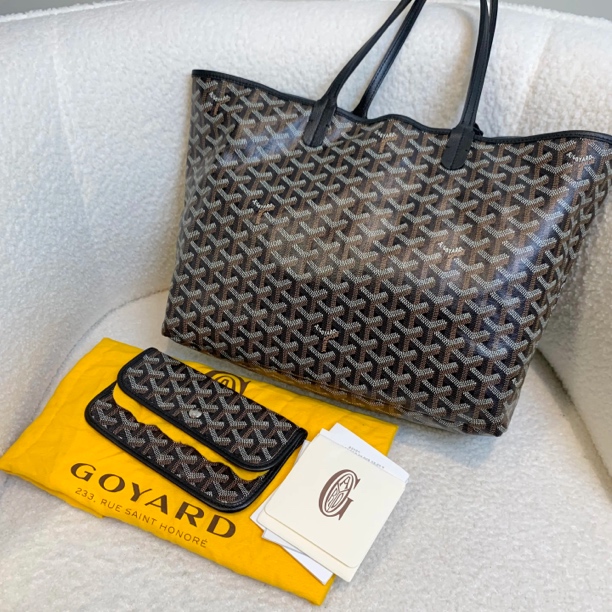 99新 Goyard 黑老花tote包/30289753 /12期/代卖服务